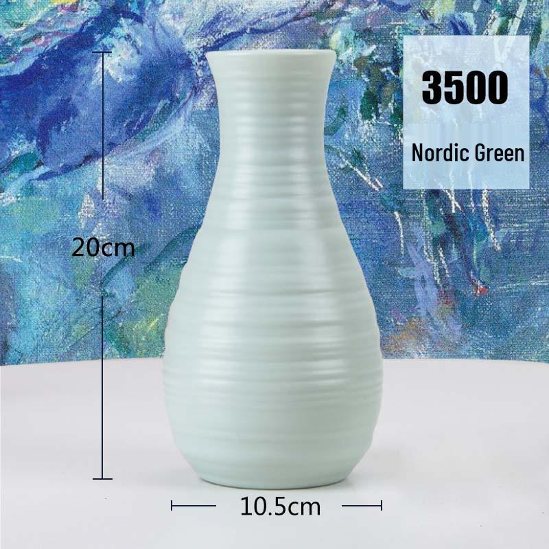 Nordic-Style Creative Plastic Vase: Multi-Color & Design Options for Green Plants & Dried Flowers