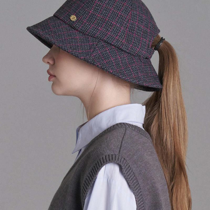 WHITE SANDS Check Wool Bonnet Hat Ranelli (4 Colors)