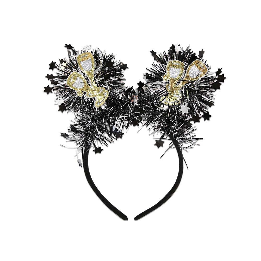 Party Decoration Christmas New Year Headpiece Star/Crown Glitter Hair Hoop  New Year Dress Up