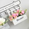 Wall Mounted Wicker Planter Rack Natural Wood Hanging Flower Basket For Indoor Decor Garden Vertical Greenery