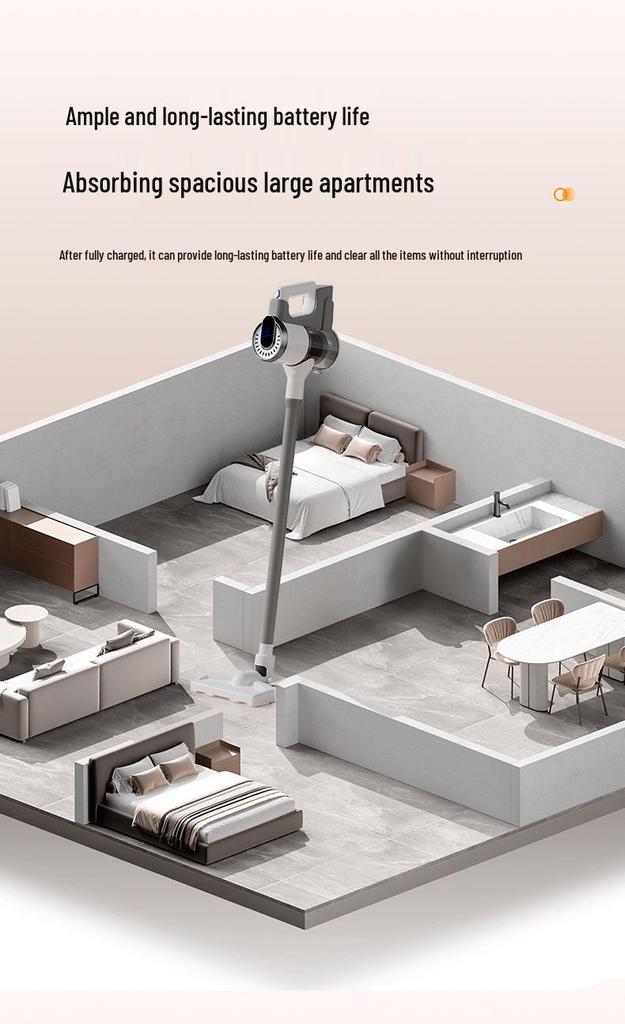 Handheld Wireless Vacuum Cleaner & Mop: Strong Suction, Wet/Dry, All-in-One Floor Washer