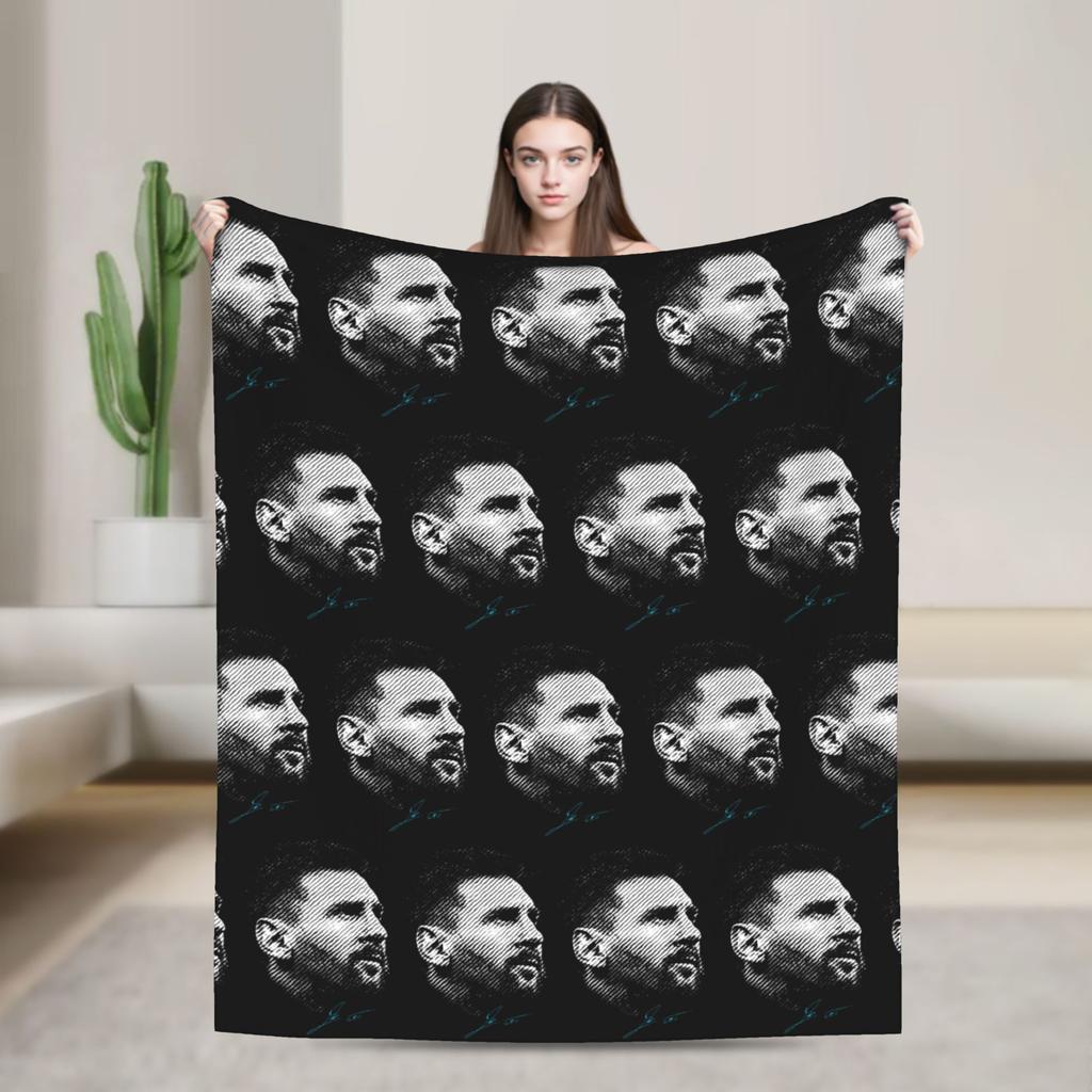 Fußball Messis Decken Flanell Bedruckt Multifunktionale Super Weiche Überwurfdecke für Bett Schlafzimmer Steppdecke