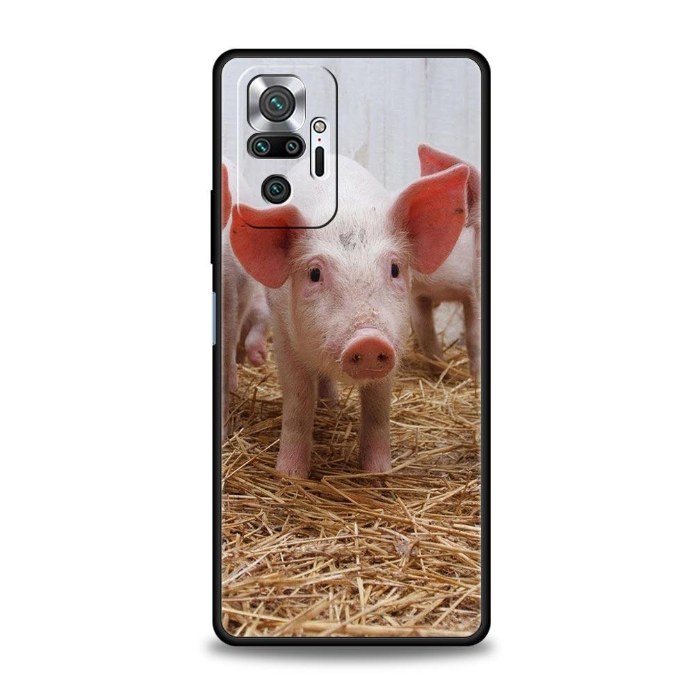 Handyhülle für Xiaomi Redmi Note 14 13 12 5G 11 10 Pro Plus 4G 9S 9 14C 13C 12C 10C 9C 9A Weiche TPU-Hülle Süßes kleines rosa Schwein