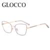 Fashion Cat Eye Reading Glasses Women Thin Metal Frame Rose Gold Prescription Eyewear Custom Made Optical