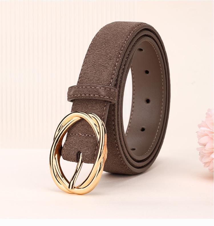 Korean Style Women's Slim Leather Belt with Pin Buckle - Fashionable and Decorative for Jeans