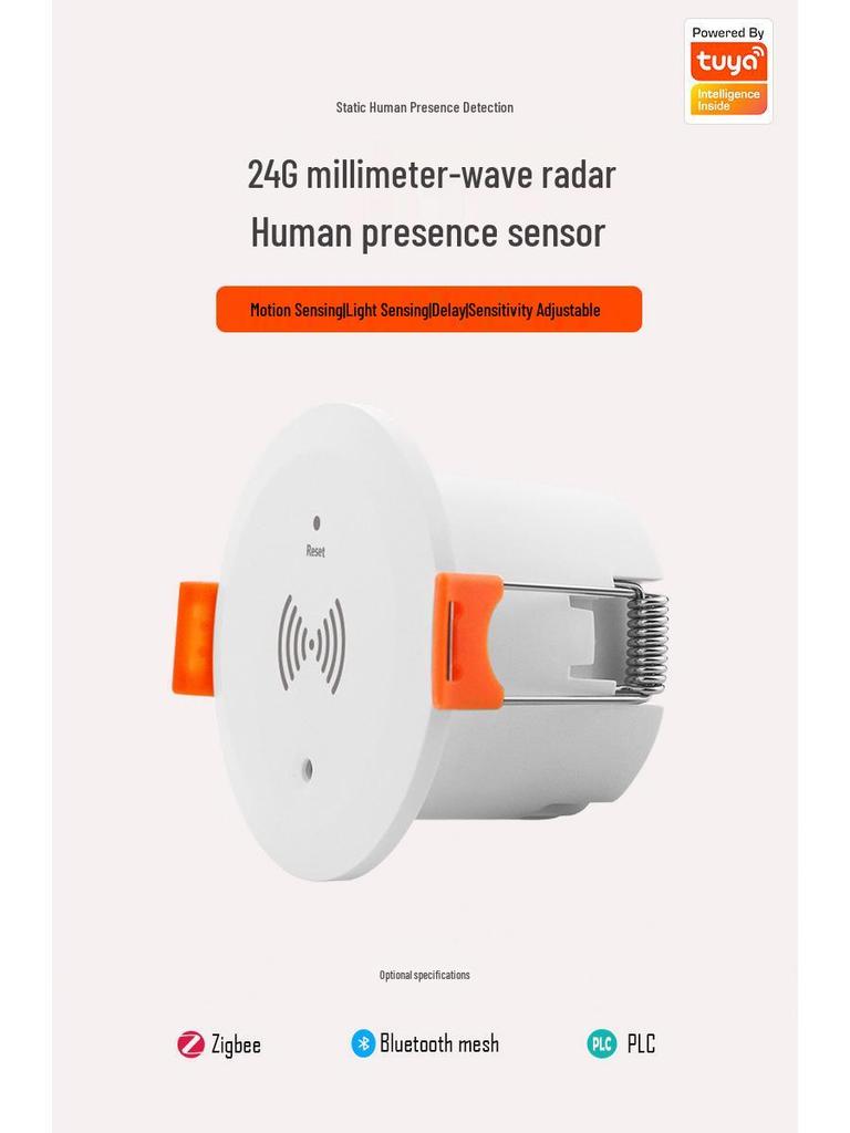 Tuya Zigbee Menschliche Anwesenheitssensor 24G Millimeterwellen-Radar für die Vernetzung im ganzen Haus