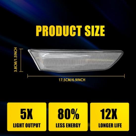 Pair Front Clear White Side For Marker LED Light Skyline Nissan V35/Infiniti G35