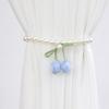 Magnetic Curtain Tiebacks, with Pearl And Tulip Buds Decor, Easy Fixing No Drilling Curtain Ties for Home Bedroom Living Room
