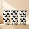 591ml Car Tumbler Black Cat Element Straw Cup Gift Cup Portable Tumbler Metal Drink Mug Stainless Steel Tumbler