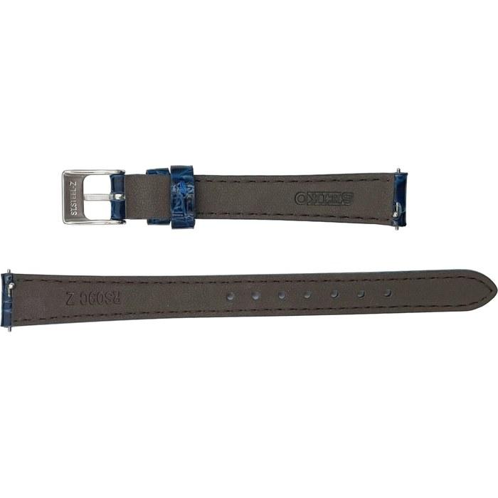 Seiko Watch Band 12mm-14mm RS09C Cowhide Crocodile Pattern (Black, Brown, Light Brown, Blue, Green, Orange) (Blue, 12-10mm)