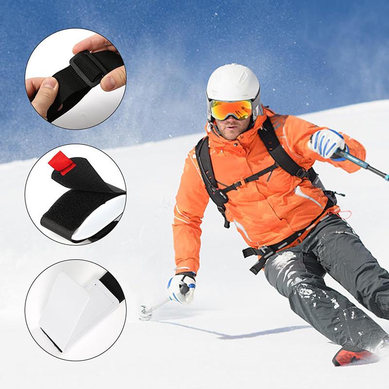Cinghia per Manico Sci da Sci in Nylon, Maniglia a Spalla/Mano, Cinghie con Gancio a Fibbia Regolabile, Protezione, Cinturino Nero in Nylon per Manico Sci