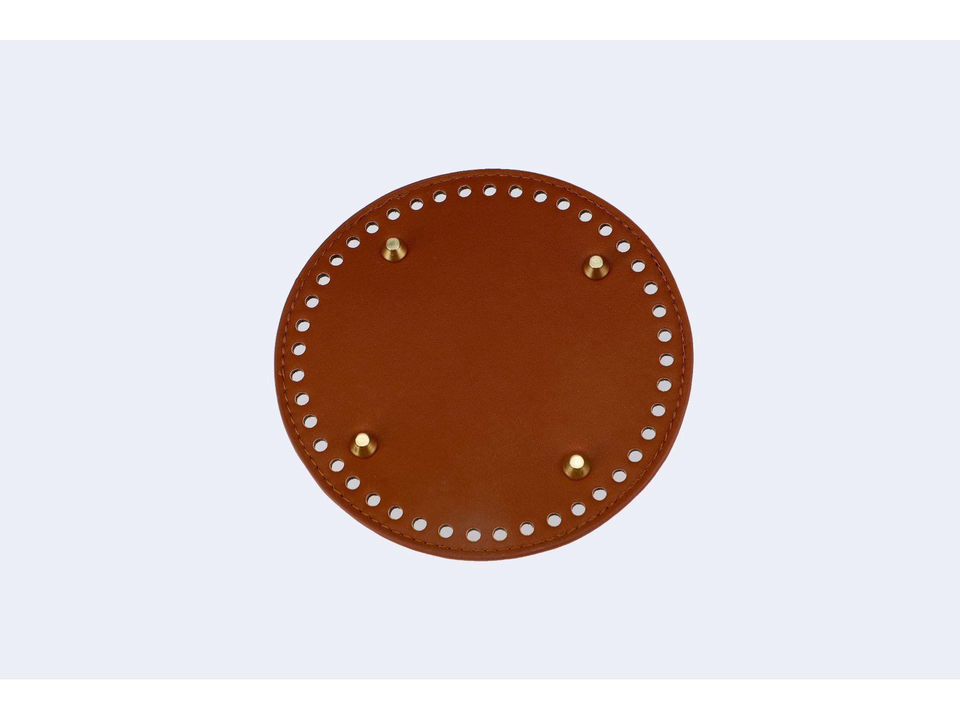 

Основа для сумки ручной работы с узором цилиня, 15 см овальная с 44 отверстиями коричневый