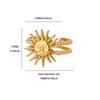 Three-dimensional double-layer sun starfish stainless steel plated k ring openable ring jewelry hot-selling new