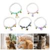 Elastic Rope Pet Pearl Collar Princess Style With Crystal Pendant Cat Necklace Pet Jewelry Cat Accessories Cat Neck Chain Puppy