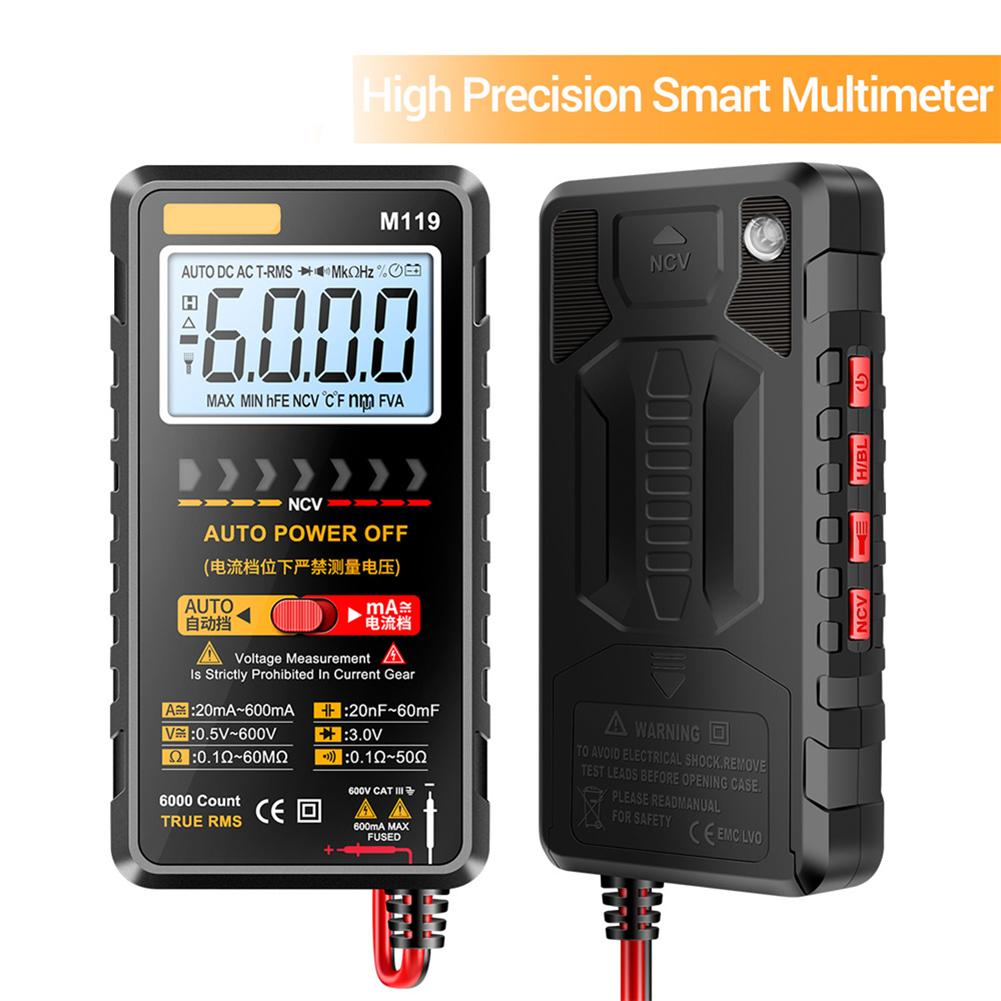 M119 Digital Multimeter 6000 Count for Detailed Testing of Voltage Current Resistance and Capacitance in Various Settings