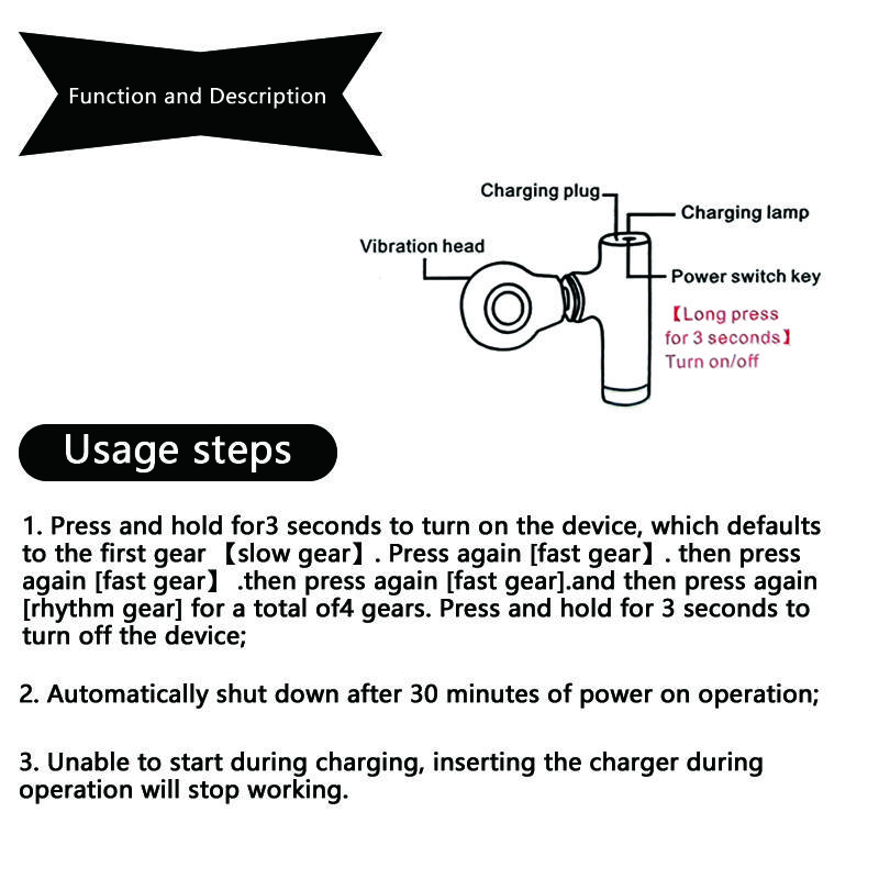 Deep Tissue Massage Gun Handheld Percussion Massager Ultra Compact Design for Body Back Neck Muscle Pain Relief Rechargeable