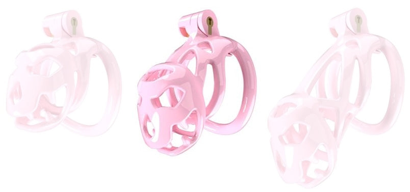 Cage de chasteté Bouh M 8 x 3.5 cm Rose - CockLock - Cages de Chasteté