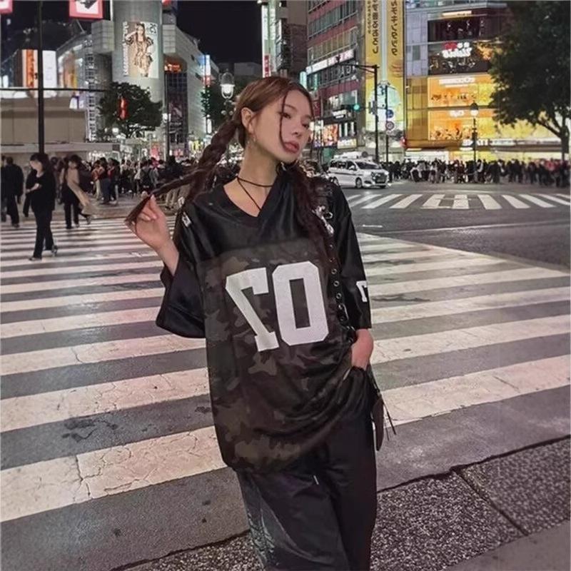 Women's 2025 Retro Hip Hop Short Sleeve Jersey Tee