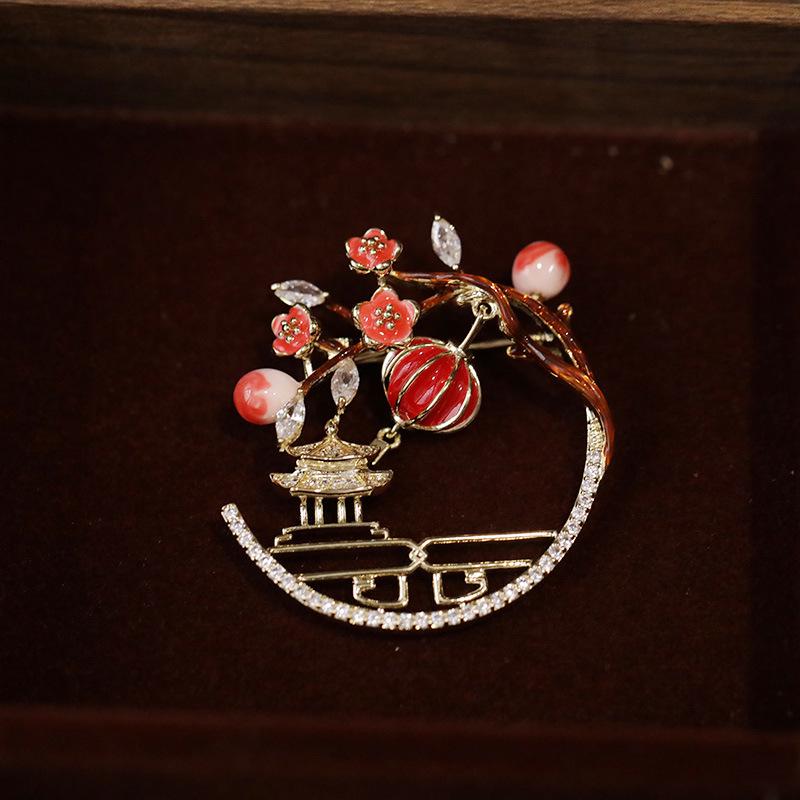 Bo Xin Yun Plum Blossom Brooch: Exquisite Retro Corsage Pin for Cheongsam & Suits