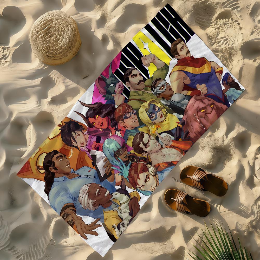 

Game D-Dispatch-S Towel Soft Lightweight Anti-Sand Large Beach Towel Quick-Drying Bath Sports Family W40*H60(CM)