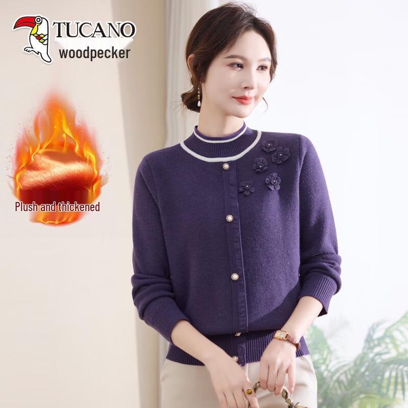 Tucano Women's Elegant Fleece-Lined Knit Sweater