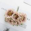 6 Stück Künstliche Blumen Handgemacht Gerbera Mode Haus Garten Braut DIY Geschenk Kranz Material Hochzeitsbankett Dekoration Weihnachten