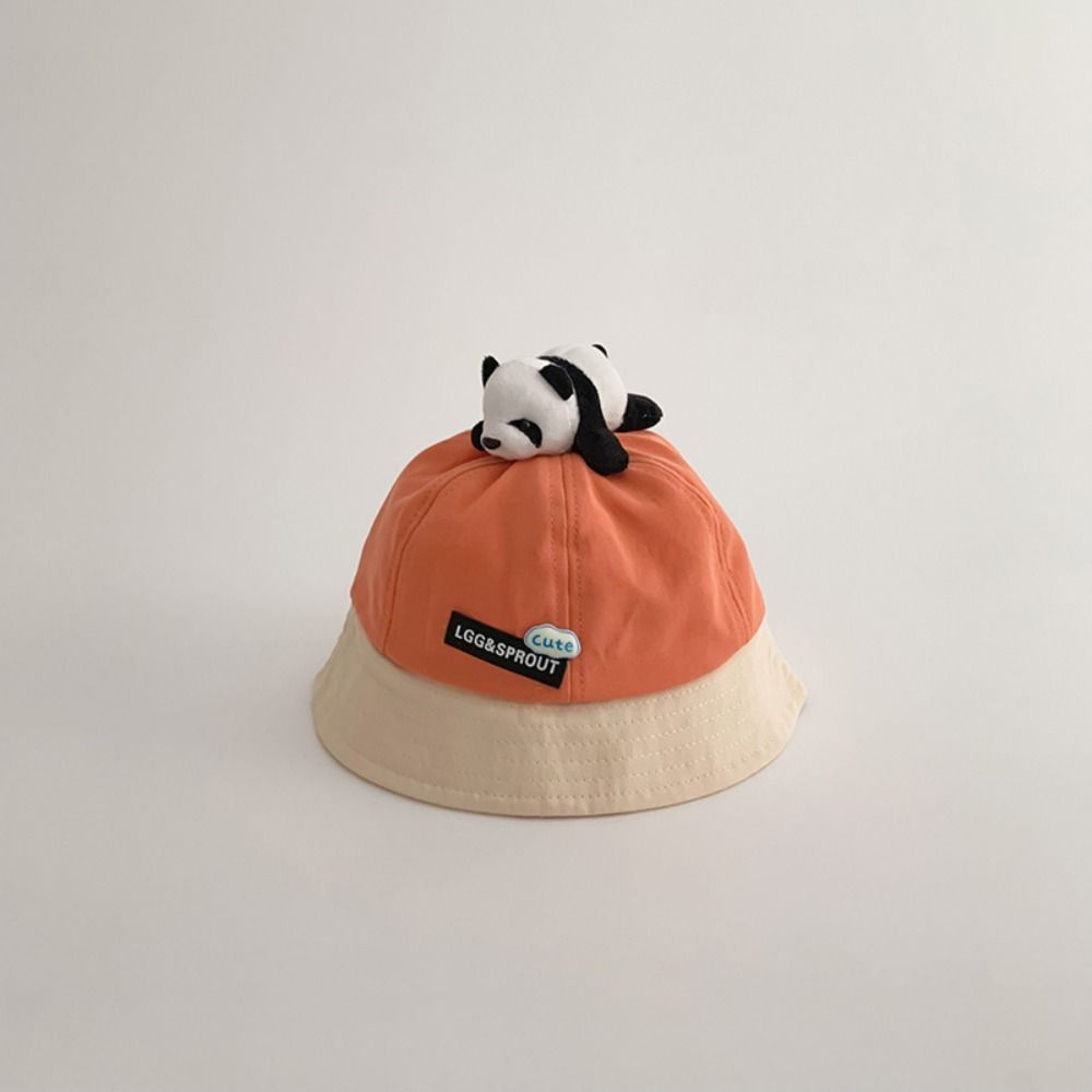 

Panda Sun Cap UV Protection Panama Hat Outdoor Beach Cap Infant Girls Boys помаранчевий