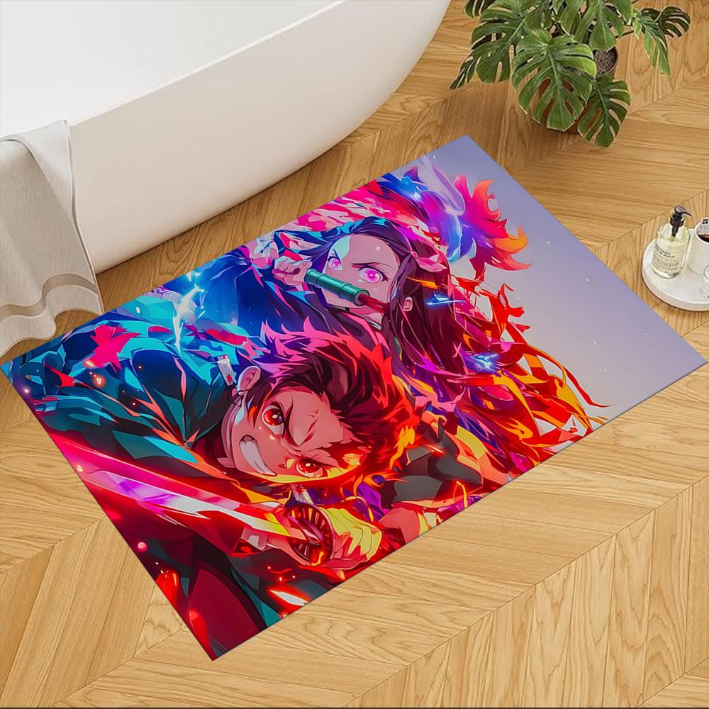 Demon Slayer Battle Fury Non-Slip Home Carpet Design for Office Decor Living Room Gift