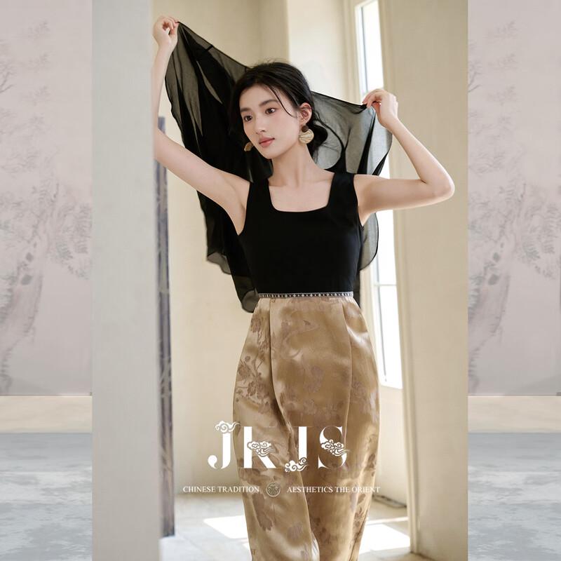 

JK&JS New Chinese Style Floral Rayon Blouse S