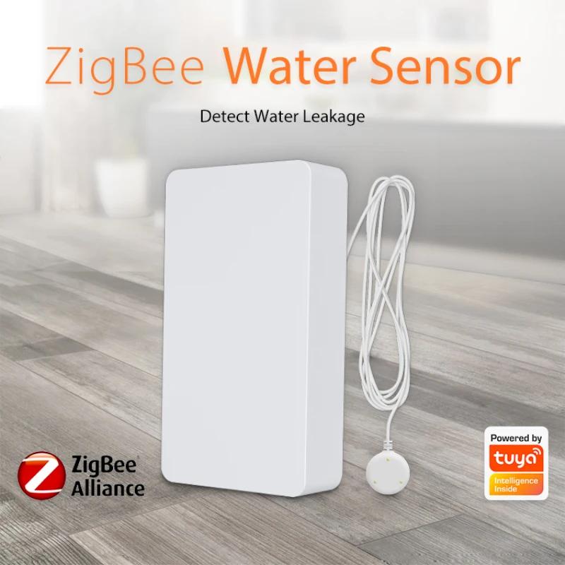 Tuya Zigbee/WiFi Air Quality Sensor Monitor Smart Air Box PM2.5 CO2 Meter Formaldehyde VOC Temperature Humidity Sensor  Gateway Zigbee Water Sensor