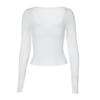 Shemoda Fashion Style Round Neck Silm Slimming and Simple Daily Casual Easiest for Match Bottoming Long Sleeve T-shirt Tops Women's Clothing