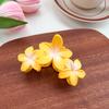 Summer Style Candy-Colored Three-Flower Plastic Beautiful, Fashionable, Simple, Sweet And Cute Hair Clip For Women