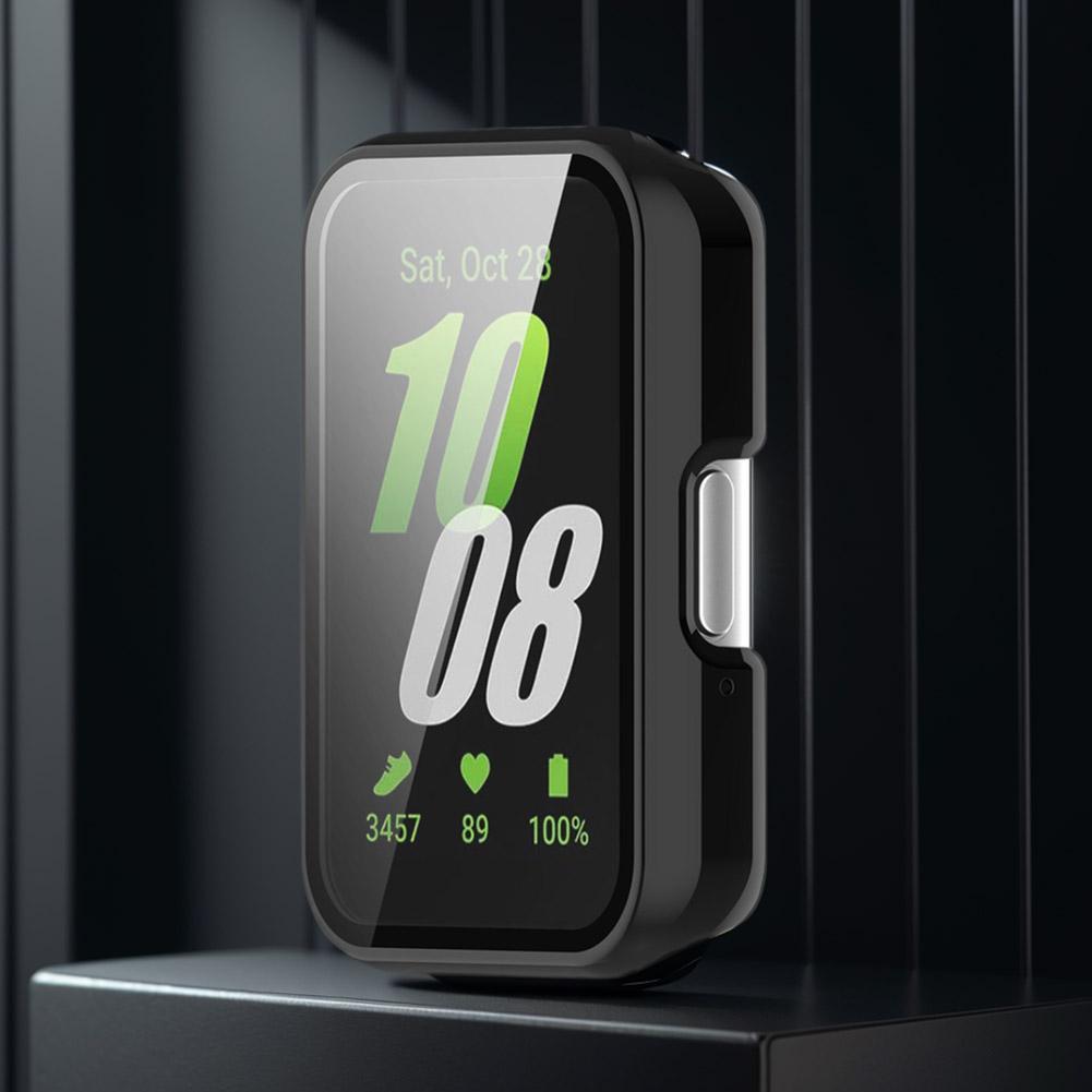PC Watch Case Smartwatch Protective Cover with Tempered Glass Dustproof Anti-Scratch for Samsung Galaxy Fit 3