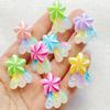 10pcs Resin Kawaii Cute Shiny Colorful Stars Rainbow Flat Back Stones Applique DIY Wedding Home Decor DIY Jewelry Making