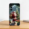 Christmas Santa Claus Phone Case Black Silicone Soft For Samsung Galaxy A73,A72,A71,A70,A53,A52,A51