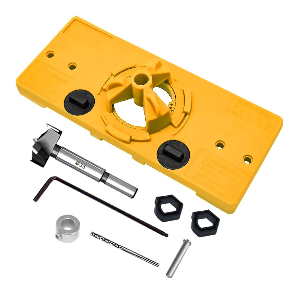 

35MM Cup Style Hinge Jig Boring Hole Drill or 35MM Concealed Hinge Jig Kit For Wood Hole Locator Hinge Jig Drill Guide