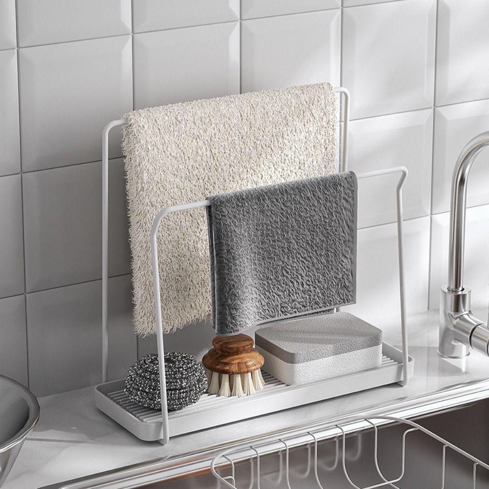 Rustproof Kitchen Sponge Stand Waterproof Bathroom Drain Rack  Kitchen Storage Supplies