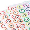 500Pcs 1-40 Numbers Stickers Self Adhesive Round Stickers Tags 1 Inch Colorful Label Home