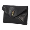 Saint Laurent Ysl Cassandre Logo Chain Shoulder Strap Lambskin Envelope Crossbody Bag Women bags Black 847638-AACYT-1000