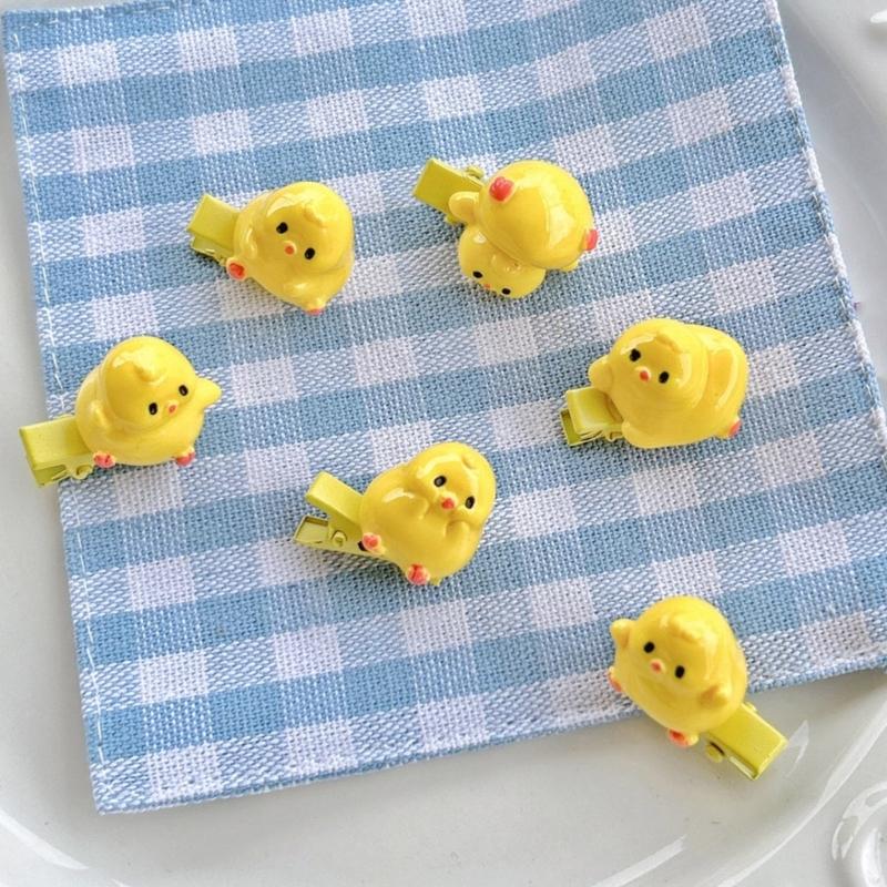 Princess Hair Clip 3D Chicken Hairpin Lovely Chick Hair Catch Barrettes Strong Hold Hairpin for Girls