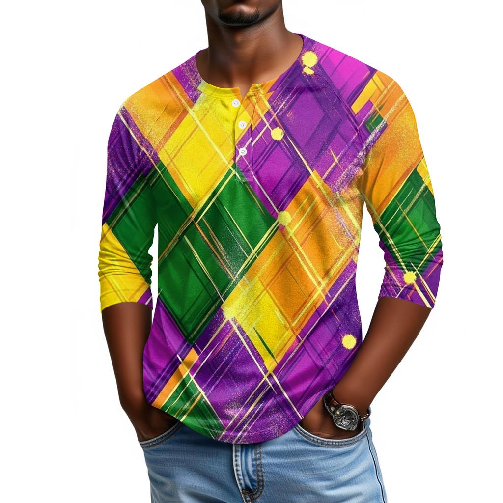 Men's Raglan Sleeve Three-quarter Sleeve Top