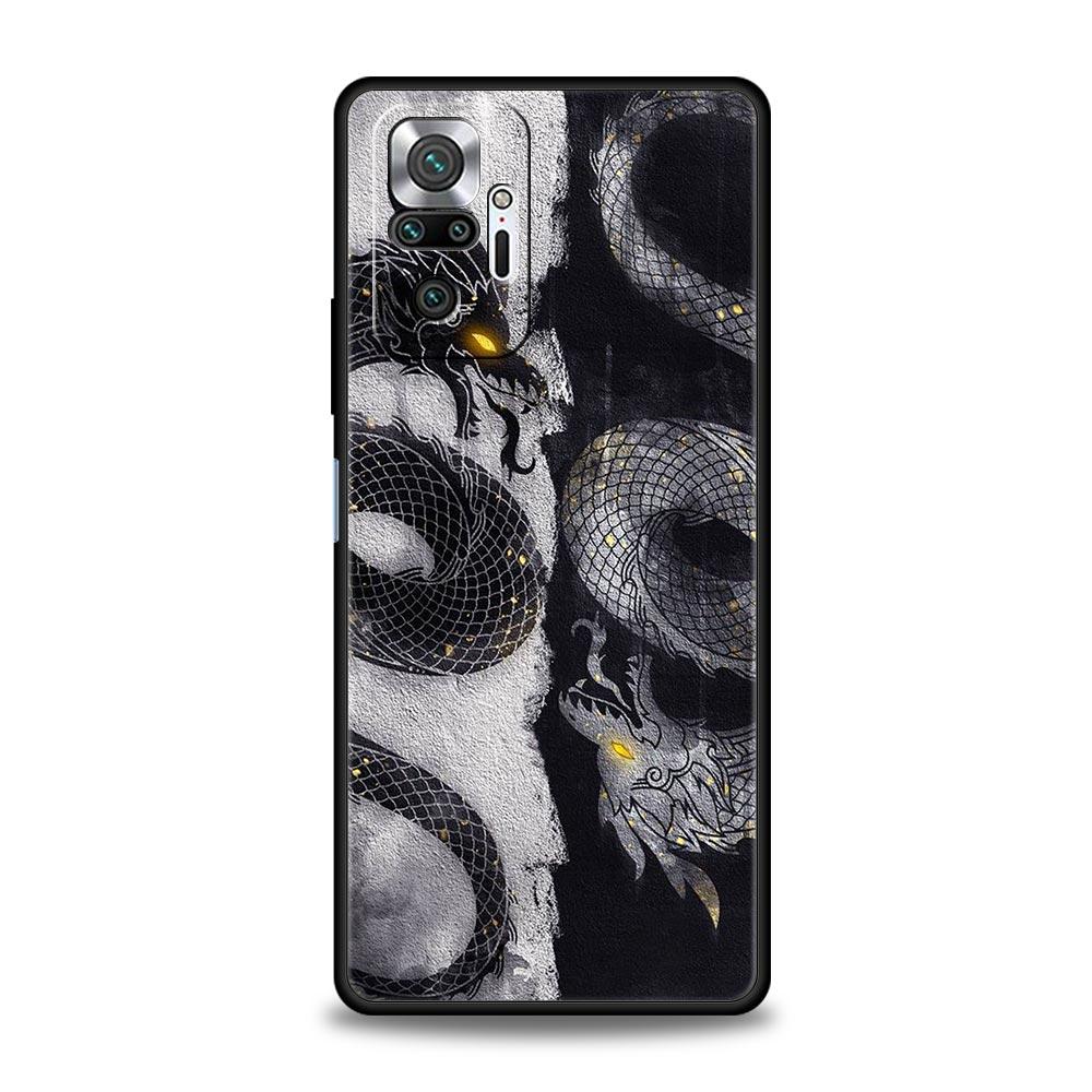 

Dragon Phone Case For Xiaomi Redmi Note 14 13 5G 10 11 12 Pro Plus 4G 14C 13C 12C 10C Black Cover Redmi Note 12 4G