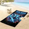 Name Custom Horror Themed Print Beach Towel, Large Soft Quick Dry Towel for Beach Camping Swimming