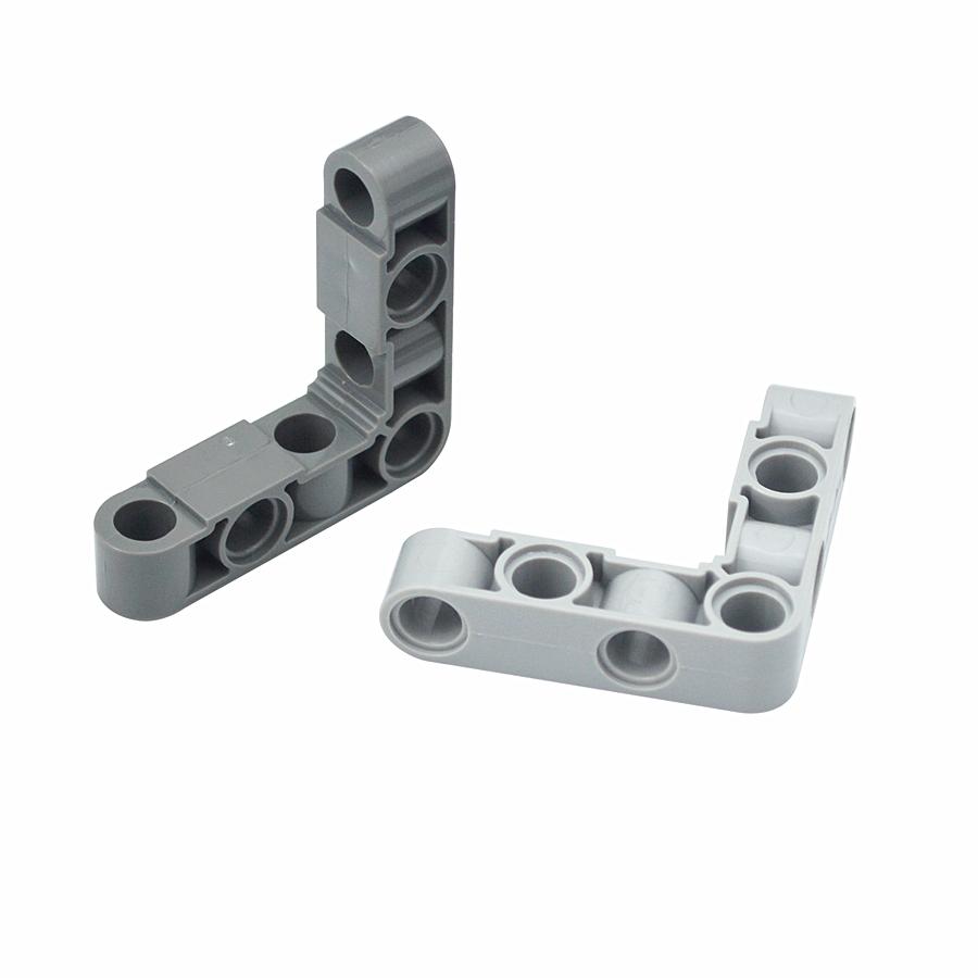 Thick Hole Beam 4x4 Building Blocks Compatible Car Truck Steering Liftarm Replacement Bricks MOC Right Angle Beam Creative Toys