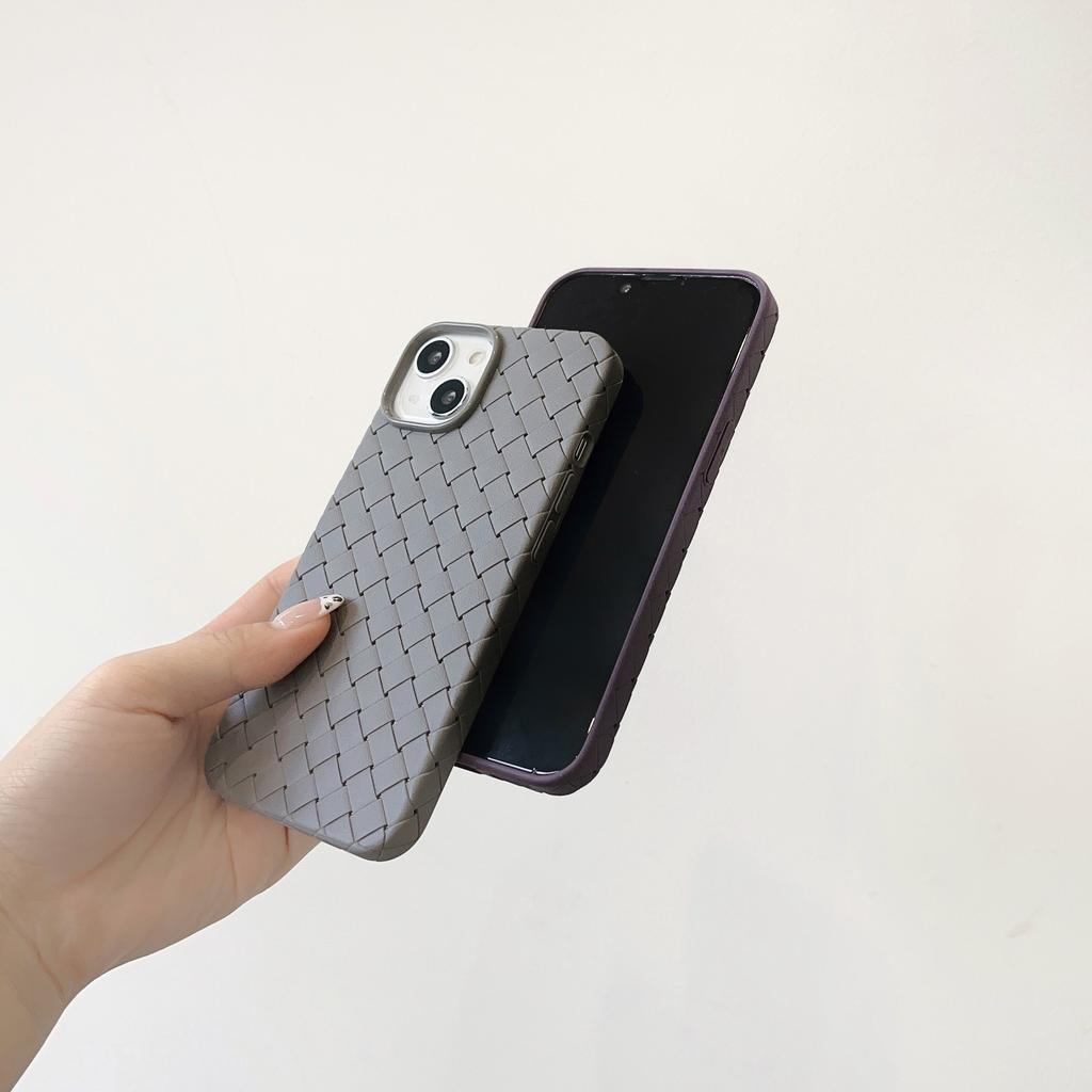 Applicabile alla custodia per cellulare iPhone17 14plus traspirante dissipazione del calore motivo intrecciato custodia protettiva in TPU Samsung S26Ultra