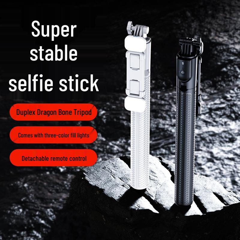 Z7 Portable 1.7m Handheld Selfie Stick Tripod with Fill Light for Live Streaming