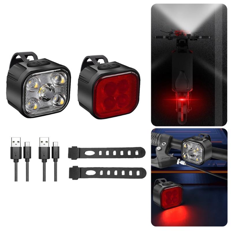 1Set Light Flashlights Bike Headlights Lamp Bicycles Part Smarted Bicycles Light for Outdoor Use