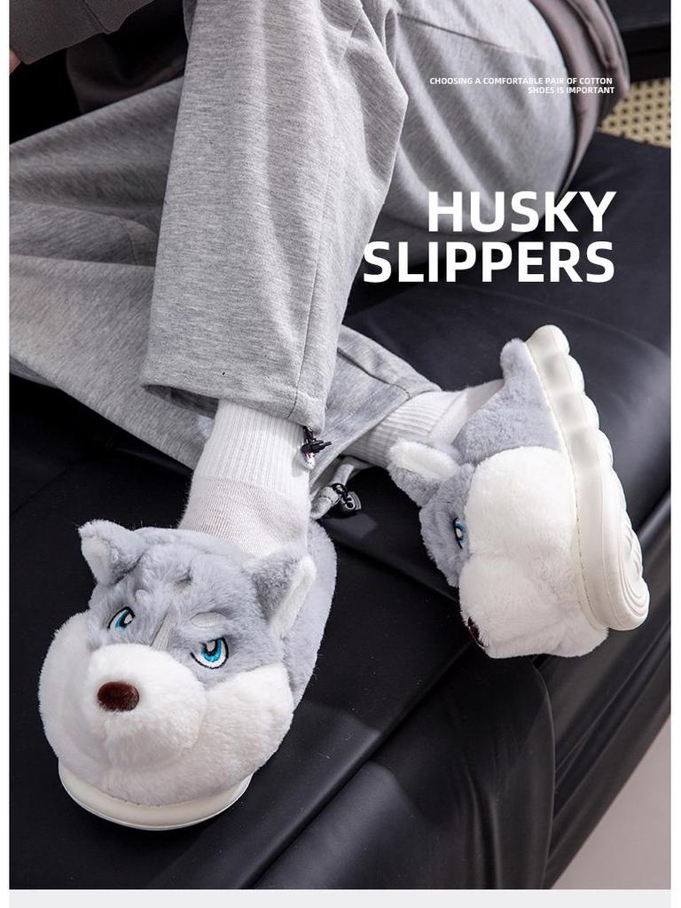 Pánské zimní 2024 teplé plyšové domácí pantofle