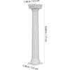 UPKOCH 8PCS Roman Column Pillars - Plastic Tiered Support Rods for Wedding & Birthday Cakes, 6.7" White Decorative Columns with Square Base