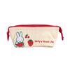 Miffy Strawberry Pencil Large Capacity Stationery Pencil Pencil Multifunctional Cosmetic Simple Canvas Zippered Pencil Easy To For High Elementary and